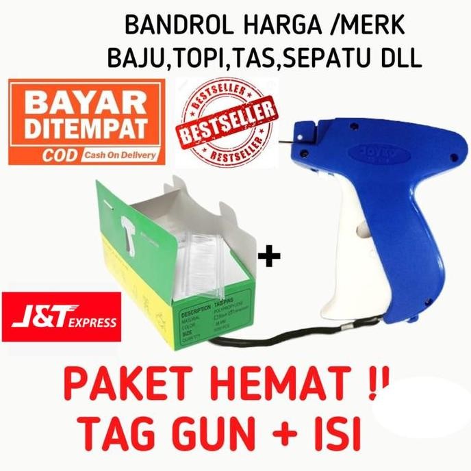 

PAKET TERMURAH TAG GUN JOYKO + ISI 5000pcs LABEL BAJU TAG PIN 35M Alat Tembak Pasang Label