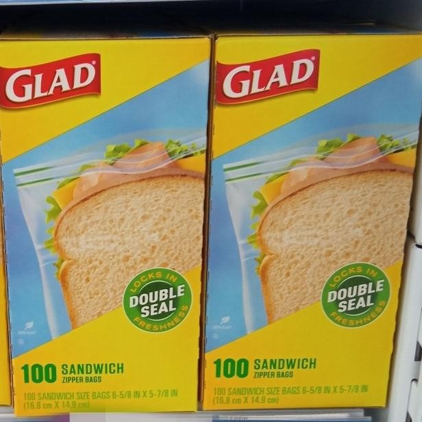 

$$$$] glad Zipper bags sandwich 100pcs
