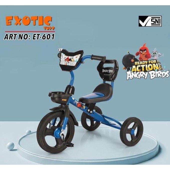 Murah Exotic Et601 Sepeda Roda Tiga Anak Steel Bmx Tricycle Ban Karet 1-4Tahun Toys