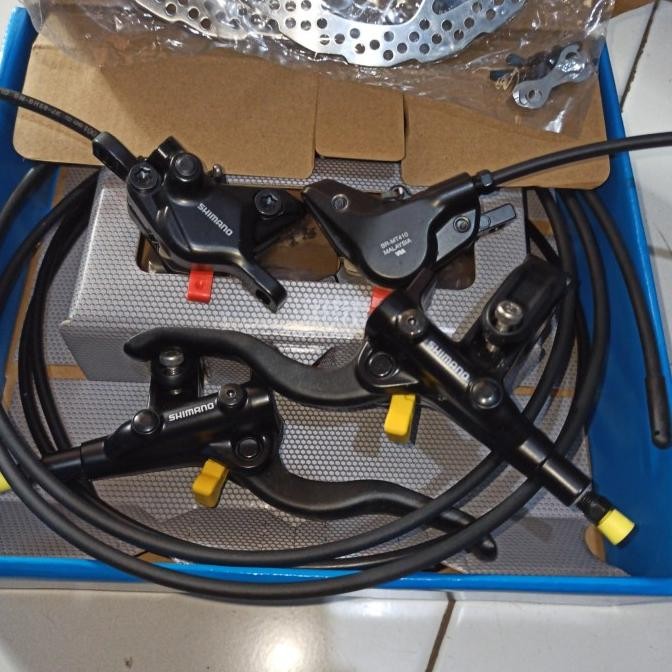 REM SEPEDA BRAKE SET HYDRAULIC SHIMANO DEORE M4100 BR MT410 HIDROLIK