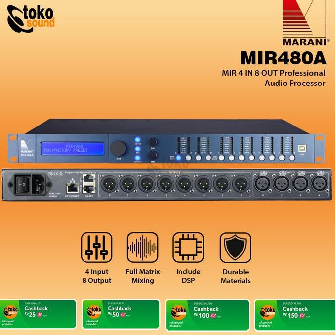 Marani Mir480A - Mir 4 In 8 Out Professional Audio Processor Original Co
