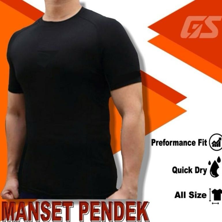 Baju Renang Pria Lengan Pendek Slimfit Kaos Olahraga Dalaman Olahraga Murah