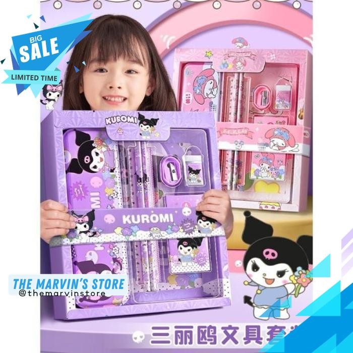 

KOTAK PENSIL STUDY SET 7IN1 KUROMI SANRIO BEST SELLER !