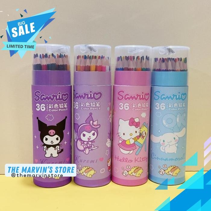 

PENSIL WARNA TABUNG 36 WARNA PENSIL WARNA KTER SANRIO CUTE PENSIL WARNA TERMURAH KUALITAS PRODUK TERBAIK !