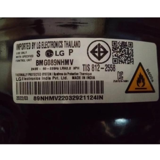 MESIN COMPRESSOR / KOMPRESSOR / COMPRESSOR INVERTER ORIGINAL PART LG ELECTRONICS JENIS KULKAS FREZEE