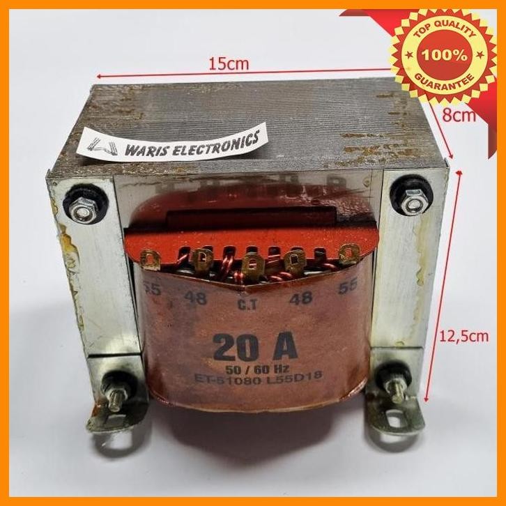 [WAR] TRAFO ERA CT 20A AMPERE MURNI 55V TRAVO