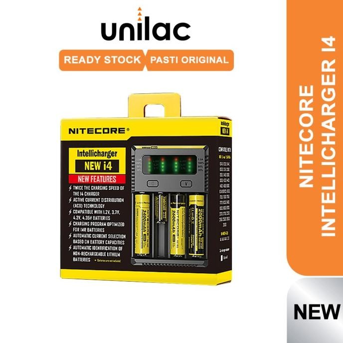 NITECORE Intelli Charger i4 - Battery Charger Nite Core i4 4 Slot TERMURAH