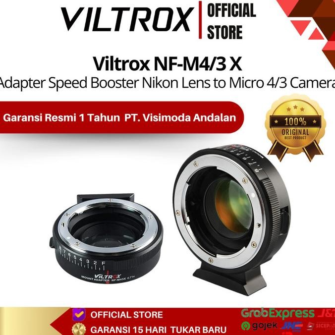 Viltrox Nf-M43X Adapter Speed Booster Nikon Lens To Micro 4/3 Camera