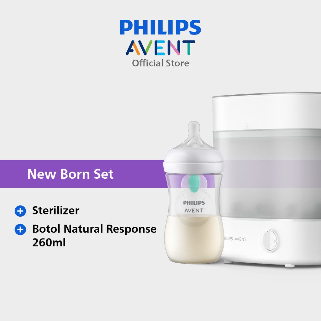 Philips Avent | Sterilizer | Alat Steril Botol Susu Bayi | Terbukti Hilangkan 99,9% Kuman | SCF291/0
