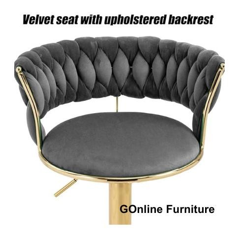 Bisa Spk Kursi Bar Stool Kaki Gold Emas Mewah Kitchen Island Cafe Bludrudetail Produk Tinggi Dudukan