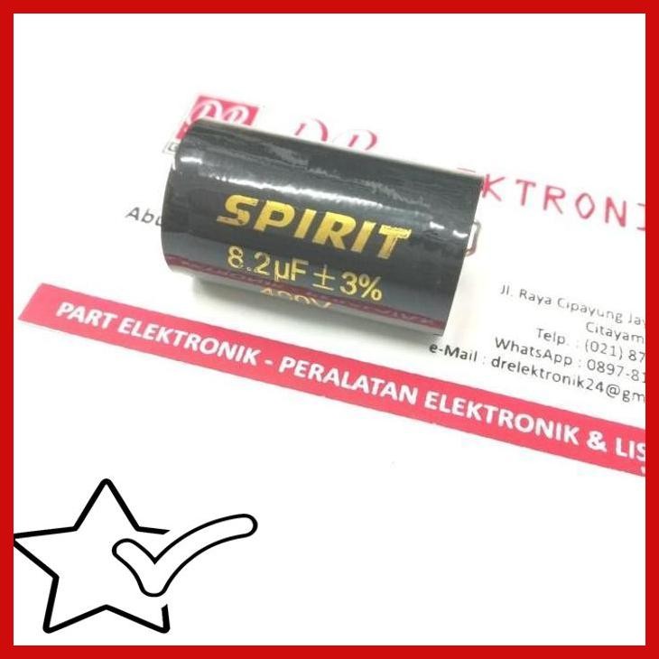 [DRE] Kapasitor nonpolar bagus Spirit 8,2uf 8.2uf 8,2 uf mikro 400v 400 volt