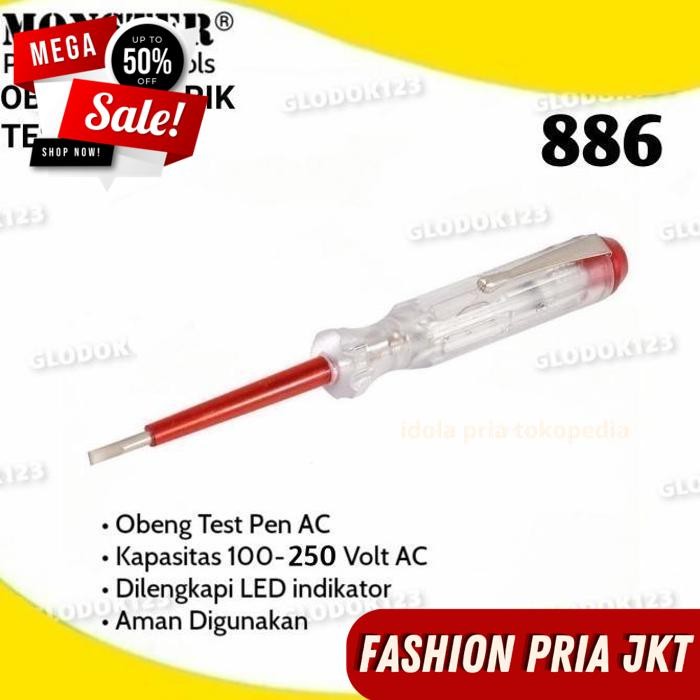 OBENG MIN TESPEN LISTRIK TESTPEN 100 500 AC VAC VOLT LAMPU INDIKATOR BY PRIA JKT KUALITAS TERBAIK