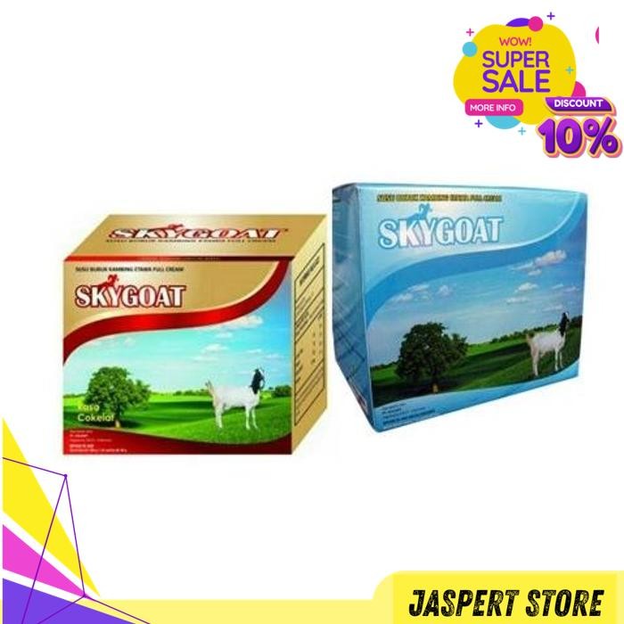 

SKYGOAT SUSU KAMBING ETAWA BUBUK ORIGINAL PALING MURAH BEST SELLER SKY GOAT ISI 10 SACHET BY JASPERT STORE BEST PRODUCT !!