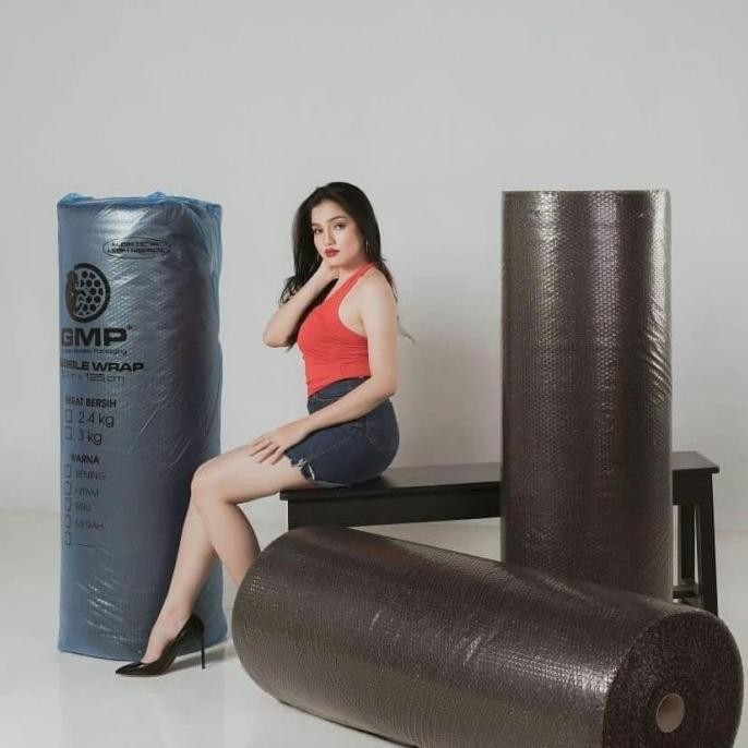 

BUBBLE WRAP GMP HITAM 1 ROLL BUBBLEWRAP PANJI PACKING BANDUNG murah