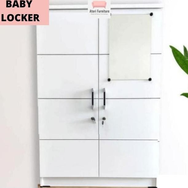 LA055 Baby Locker Lemari Pakaian Anak 2 Pintu