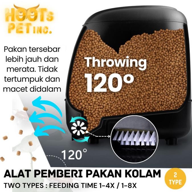 Murah Automatic Pond Feeder Kolam Ikan 10L Auto Fish Food Timer Pemberi Makan Pakan Autofeeder Koi O