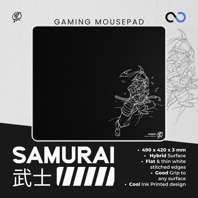 Kurosun Samurai Semi-Firm Alpha Cell Base Artisan Gaming Mousepad (Hybrid)