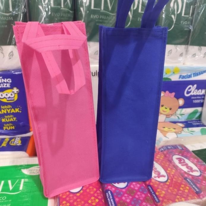 tas kain spunbond buat botol wine new isi 12 pcs terlaris dan termurah murah