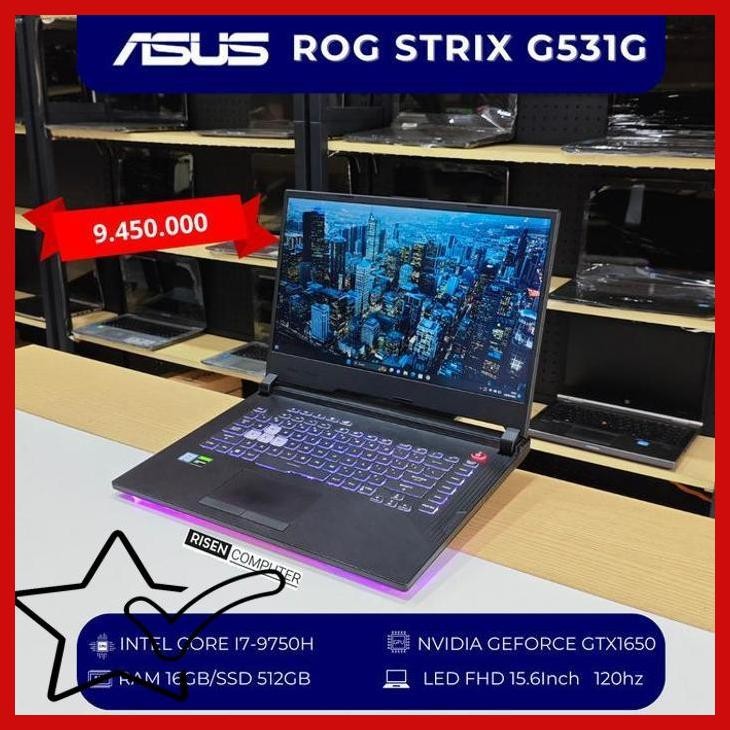 [SLS] Laptop Asus ROG Strix g531gt Intel Core i7-9750H RAM 16GB NVME 512GB FHD 15.6 120Hz NVIDIA Gef