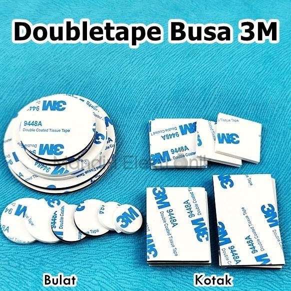 

redi Doubletape Busa 3M Bulat Kotak Busa Foam - Bantalan Kuat Pita Akrilik Perekat Dua Sisi - Double Tape Premium Quality