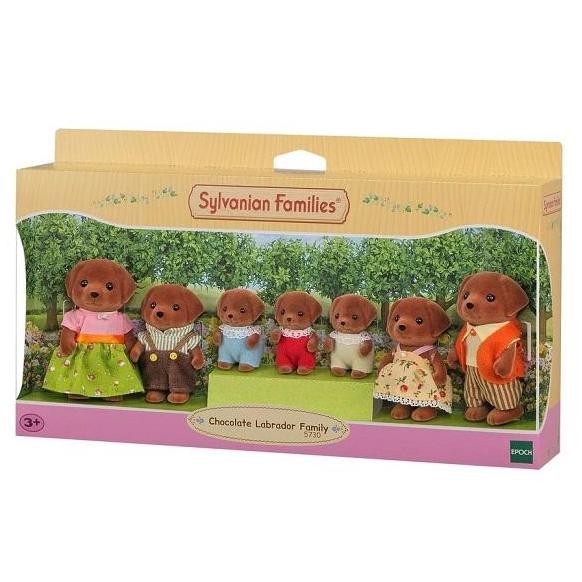 MAINAN KOLEKSI SYLVANIAN FAMILIES CHOCOLATE LABRADOR FAMILY 2104T