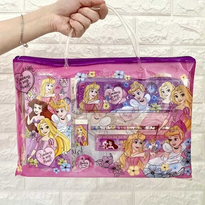 

TERMURAH - Stationery Set w Bag Disney Princess Original