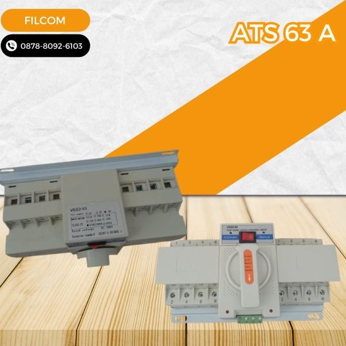 Ats Auto Transfer Switch / Ats 63A 3Phase 4 Pole Untuk Otomatis Genset New Stok
