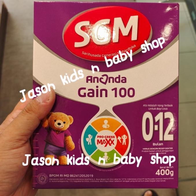 Grosir Susu Sgm Ananda Gain 100 400 Gr/Susu Penambah Berat Badan/Sgm Gain 100