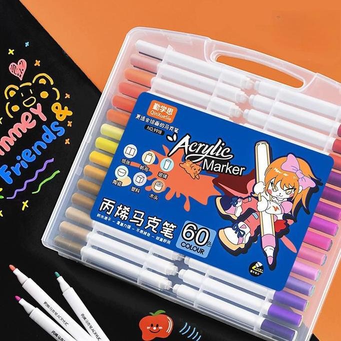 

redi Marker Warna Akrilik Untuk Anak Dan Pelajar, Cepat Kering Dan Tahan Air.