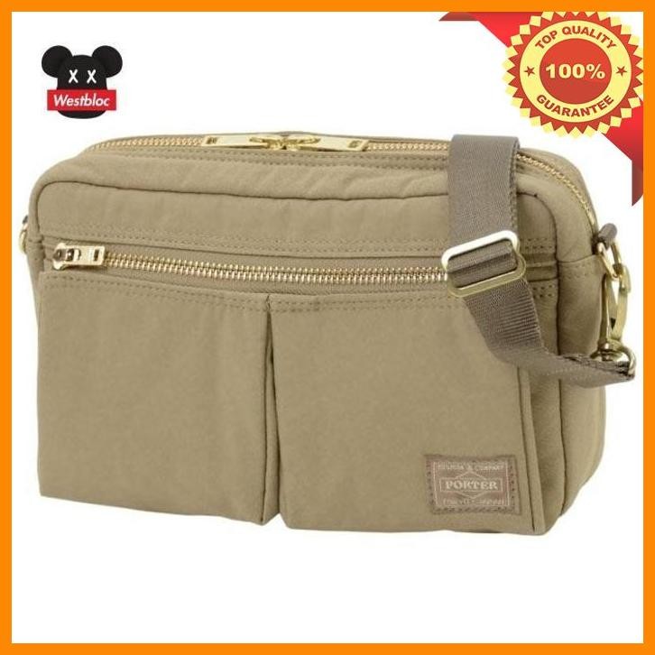 [WES] PORTER DRAFT SHOULDER BAG TAS SELEMPANG YOSHIDA KABAN JAPAN BEIGE