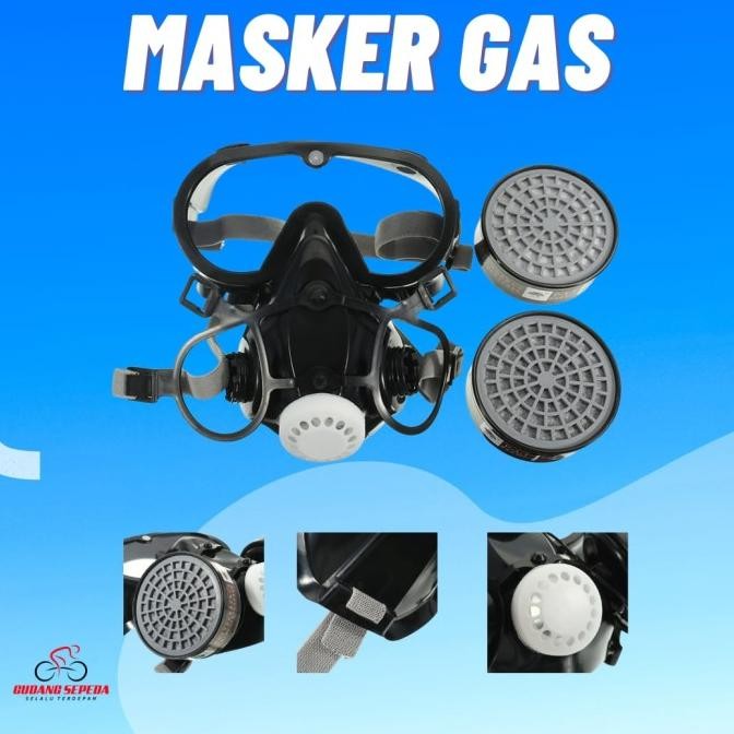 paling diminati] Masker Gas Respirator Full Face Active Carbon Air Brush
