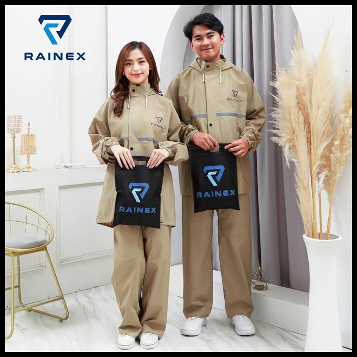 Terlaris JAS HUJAN SET HOODIE PREMIUM QUALITY BY RAINEX RAINCOAT (Pria & Wanita) Anti Rembes,Desain 