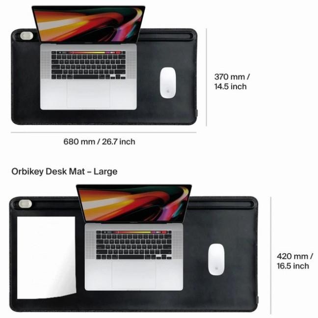 

ORBITKEY DESK MAT LARGE PREMIUM LEATHER HITAM / STONE ORIGINAL
