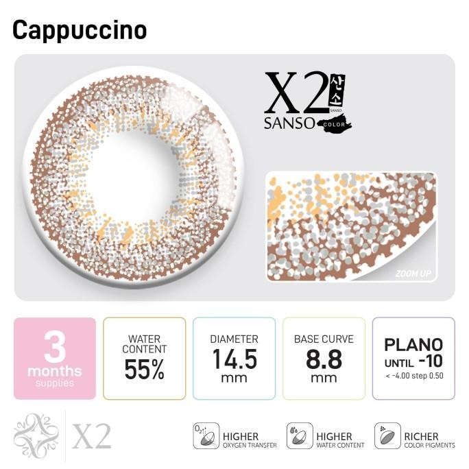 X2 SOFTLENS SANSO COLOR - CAPPUCCINO | SOFLENS WEDDING | SOFLEN COKELAT