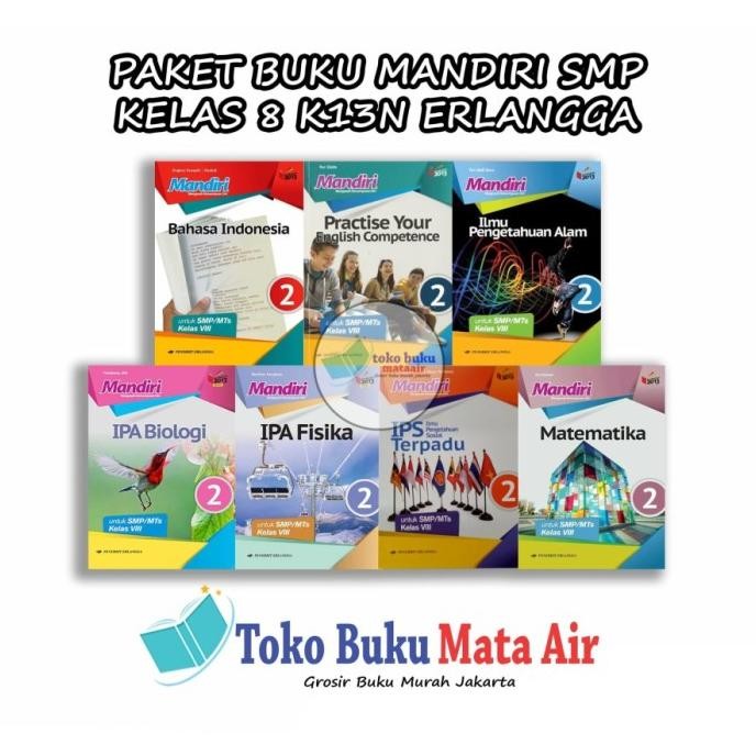 

BEST SELLER ORIGINAL PAKET BUKU MANDIRI SMP/MTS KELAS 8 K13N ERLANGGA