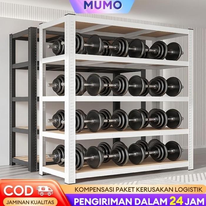 Rak besi siku lubang 6 susun Rak Besi Susun 5 tingkat Rak gudang