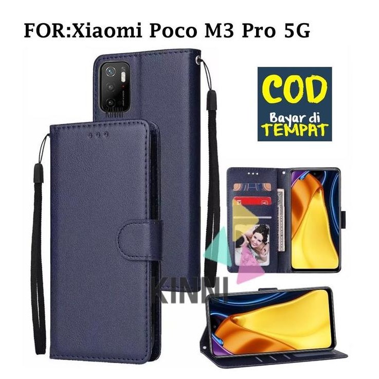 SIAP KIRIM CASING HP XIAOMI POCO M3 PRO 5G - WALLET CASE KULIT - CASING DOMPET CASE WALLET LEATHER F