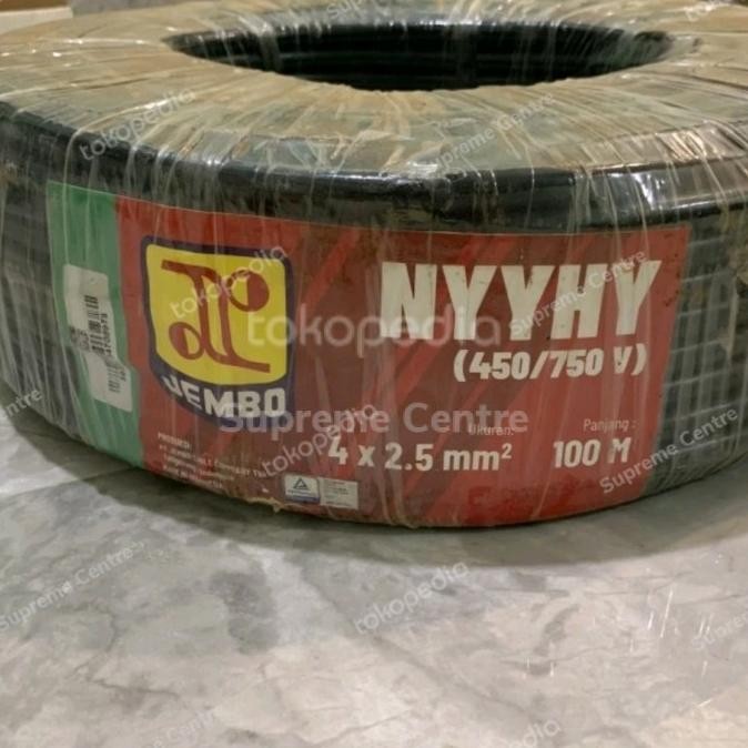 Kabel Listrik Nyyhy 4X2,5 4X2.5 Jembo 100 Meter New Stok