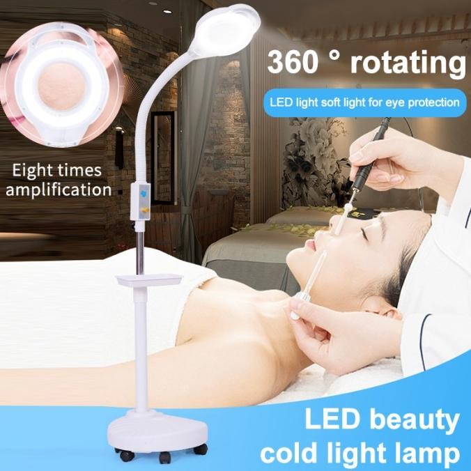 

Sale! Lampu Facial Wajah LED Roda Dimming Kaca Pembesar Magnifying Lamp 16x