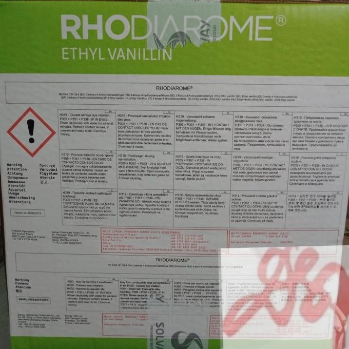 

Terbaru Ethyl Vanillin Rhodiarome Ex Usa Pk 1 Kg