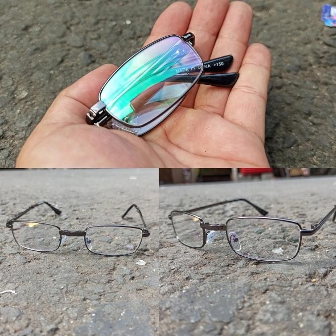 Terbaru Kacamata Lipat Frame Folding Paket Lensa Minus