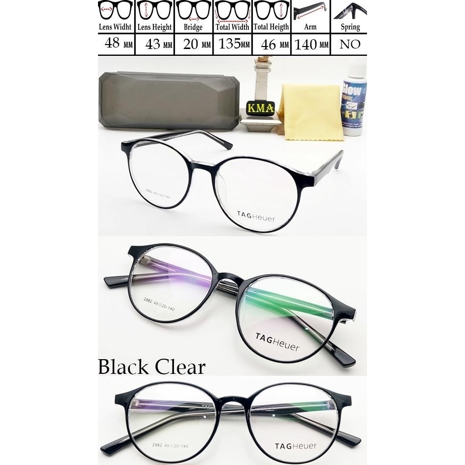 BARU FRAME KACAMATA MINUS TAGHEUER PRIA DAN WANITA KACAMATA BULAT RETRO