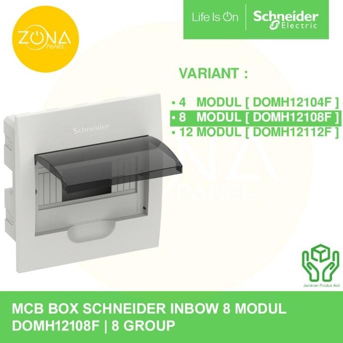 Mcb Box Domae Schneider 8 Group Grup Modul Inbow Domh12108F New Stok