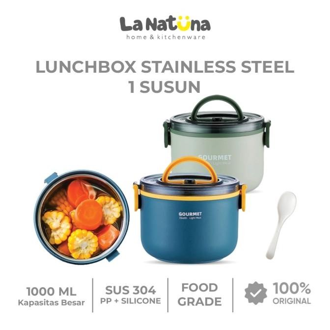 La Natuna Kotak Makan Rantang Susun Stainless Steel Bekal Anti Tumpah