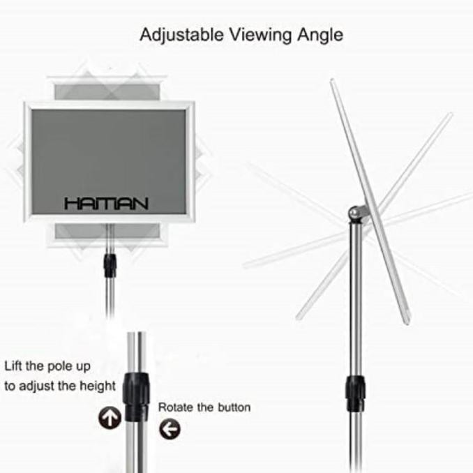 

ready A3/A4 Standing Sign Frame Floor Stand Display Poster Display Harga Frame Standing Frame Telescoping 70-120cm Outdoor/Indoor murah