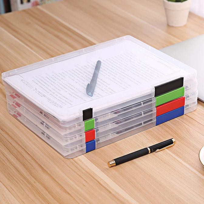 

ready Kotak Penyimpanan Clear Folder File Kertas A4 A5 Plastik Transparan murah