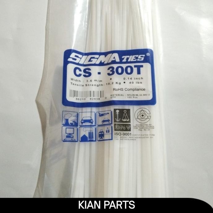 

ready Kabel Ties Sigma CS 300T PUTIH murah