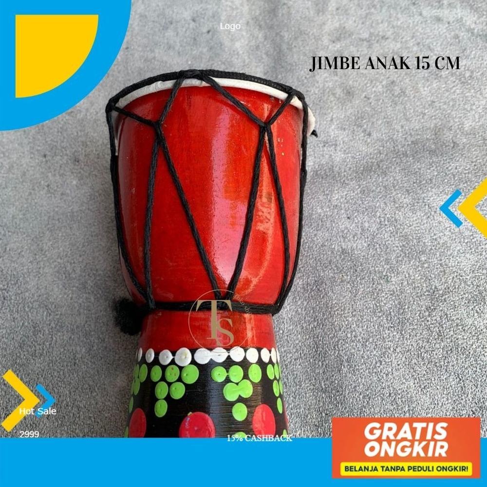 Jimbe Murah Ukuran 15 Cm  Jimbe Alat Musik Reggae Gendang Marawis Stock