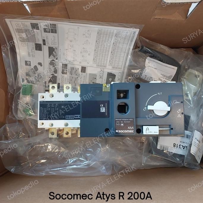 Cos Change Over Switch Motor Motorized Atys R 200A 200 A Amper Socomec New Stok