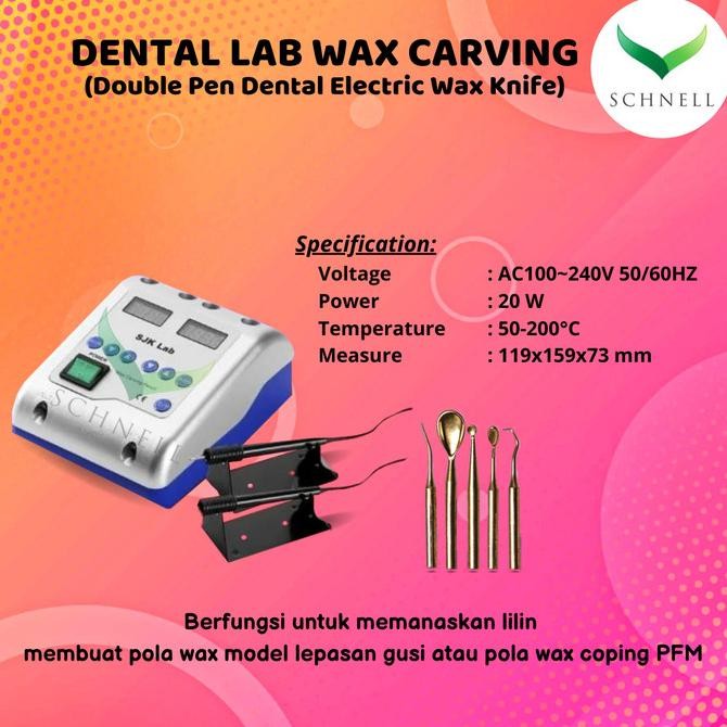 Dental Lab Tools Wax Electric Carving/Double Pen Pisau Wax Listrik